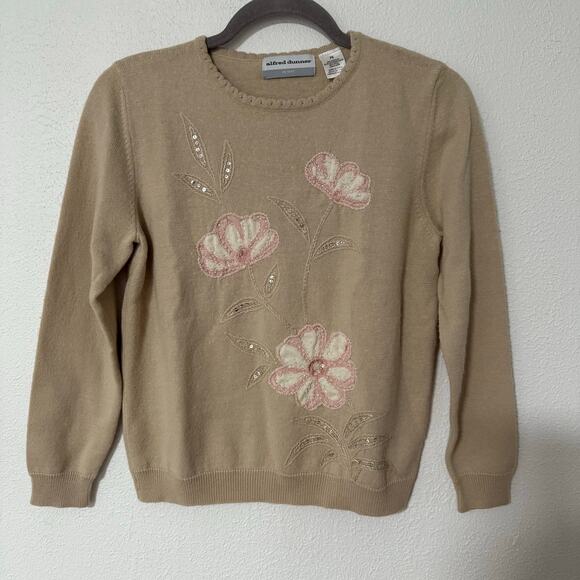 Alfred Dunner Women's Wool Blend Beaded Knit Sweater Size Small Petite - Picture 1 of 13
